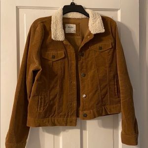 Corduroy Fur Collar Jacket